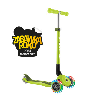 Hulajnoga dziecięca balansowa LED Primo Foldable Lights Globber limonkowa zieleń