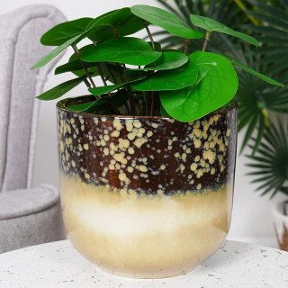 Grupa Orion Sp. z o.o. Doniczka Porcelanowa Szkliwiona Glazurowana Ozdobna Stylowa VILDE 17,5 cm