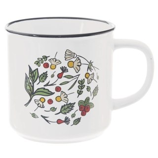 Grupa Orion Sp. z o.o. Kubek Ceramiczny na Kawę Herbatę Kakao Duży Kwiaty Prezent ORION 700 ml