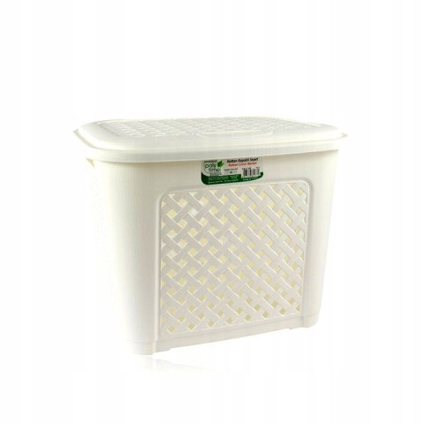 Kosz RATTAN 19L biały 28x36x28cm