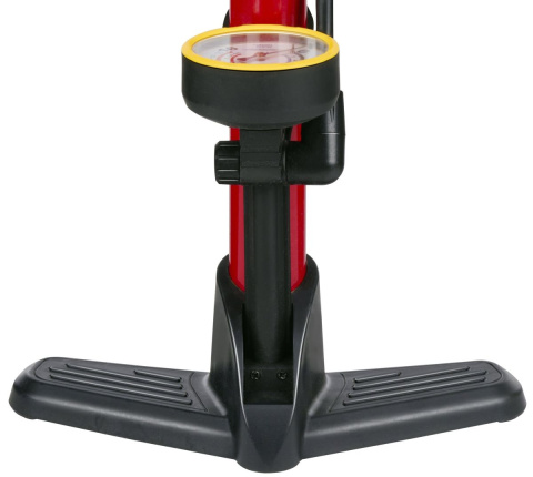POMPKA WARSZTATOWO ROWEROWA DUNLOP 230 PSI (16Bar) Z MANOMETREM CZERWONY