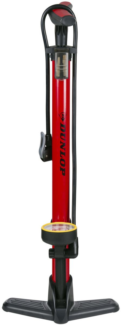POMPKA WARSZTATOWO ROWEROWA DUNLOP 230 PSI (16Bar) Z MANOMETREM CZERWONY