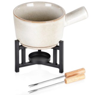 EXCELLENT HOUSEWARE Garnek Kociołek do Fondue CzekoladowePorcelanowy EXCELLENT HOUSEWARE 4 el.