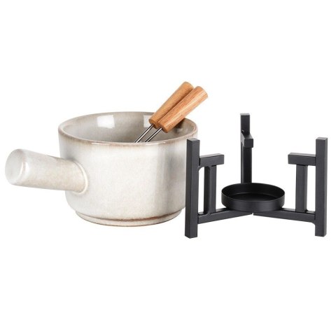 EXCELLENT HOUSEWARE Garnek Kociołek do Fondue CzekoladowePorcelanowy EXCELLENT HOUSEWARE 4 el.