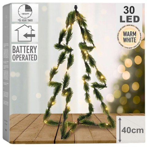 Home Styling Collection Choinka Ozdoba Świąteczna 30 LED Świecąca HOME STYLING COLLECTION 40 cm