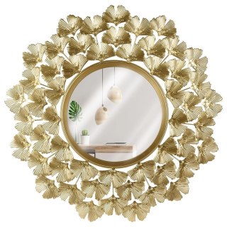 Home Styling Collection Lustro Ścienne Wiszące Złote Ozdobne Dekoracyjne ORION 52 cm