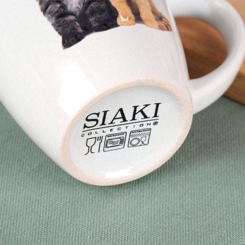 Grupa Orion Sp. z o.o. Kubki Ceramiczne Koty 220 ml 3 Szt. ORION do Zmywarki i Mikrofali