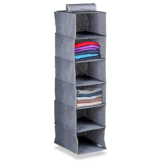AM/63 Organizer Wiszący do Szafy 6 Półek 30 x 30 x 120 cm STORAGE SOLUTIONS Szary