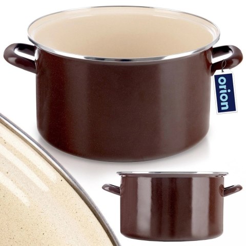 Grupa Orion Sp. z o.o. Garnek Emaliowany 11,5 L ORION BROWN Retro Duży 32 cm Indukcja