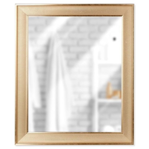 Grupa Orion Sp. z o.o. Lustro Ścienne Prostokątne Rama z Tworzywa Złota 49,5 x 59,5 cm VILDE