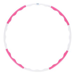 HHP090 PINK-WHITE HULA HOP 0,4KG 90CM ONE FITNESS