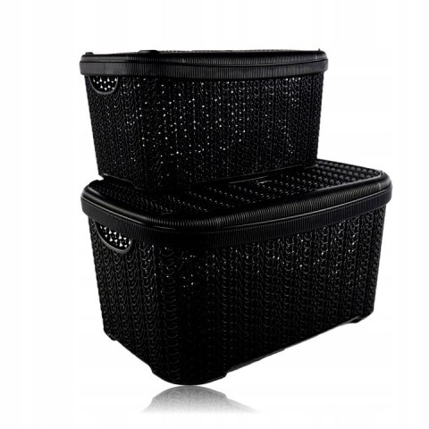 Koszyk z pokrywką KNIT 6 l
