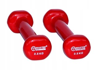 MASTER SPORT s.r.o. Hantelki Żeliwne Pokryte Winylem 0,5 kg x2