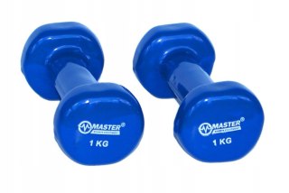 MASTER SPORT s.r.o. Hantelki Żeliwne Pokryte Winylem 1 kg x2
