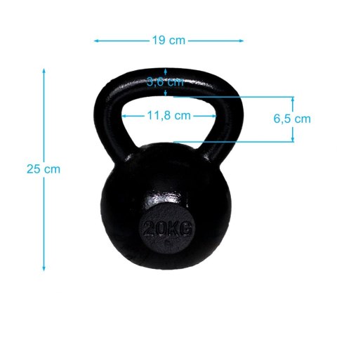 SPARTAN GmbH Kettlebell Żeliwny Kula Kettle SPARTAN 20 kg
