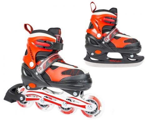 SPARTAN GmbH Łyżworolki 2w1 SPARTAN Red Inliner (30-33)
